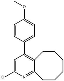 Cycloocta[b]pyridine, 2-chloro-5,6,7,8,9,10-hexahydro-4-(4-methoxyphenyl)- Struktur