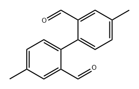 [1,1'-Biphenyl]-2,2'-dicarboxaldehyde, 4,4'-dimethyl- Struktur