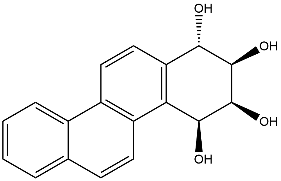 1,2,3,4-Chrysenetetrol, 1,2,3,4-tetrahydro-, [1S-(1α,2β,3β,4β)]- (9CI) Struktur