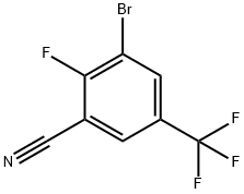 3-Bromo-2-fluoro-5-(trifluoromethyl)benzonitrile Struktur