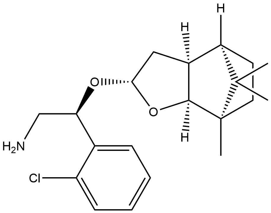 Benzeneethanamine, 2-chloro-β-[(octahydro-7,8,8-trimethyl-4,7-methanobenzofuran-2-yl)oxy]-, [2R-[2α(S*),3aα,4α,7α,7aα]]- (9CI)