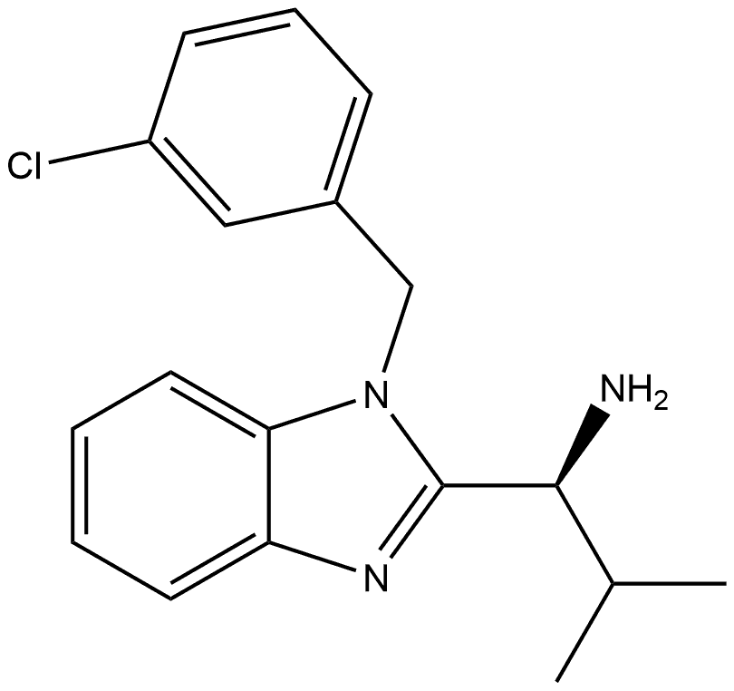 1H-Benzimidazole-2-methanamine, 1-[(3-chlorophenyl)methyl]-α-(1-methylethyl)-, (αS)- Struktur