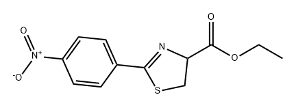 4-Thiazolecarboxylic acid, 4,5-dihydro-2-(4-nitrophenyl)-, ethyl ester Struktur