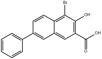 2-Naphthalenecarboxylic acid, 4-bromo-3-hydroxy-7-phenyl- Struktur