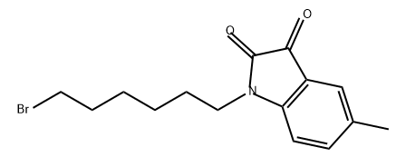 1H-Indole-2,3-dione, 1-(6-bromohexyl)-5-methyl- Struktur