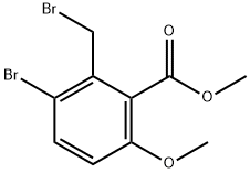 methyl 3-bromo-2-(bromomethyl)-6-methoxybenzoate Struktur