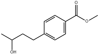 Benzoic acid, 4-(3-hydroxybutyl)-, methyl ester Struktur