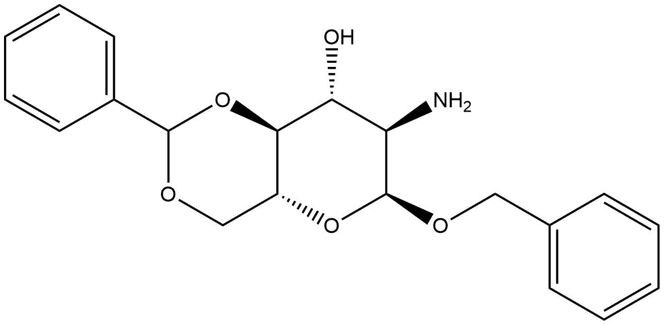 α-D-Glucopyranoside, phenylmethyl 2-amino-2-deoxy-4,6-O-(phenylmethylene)- Struktur