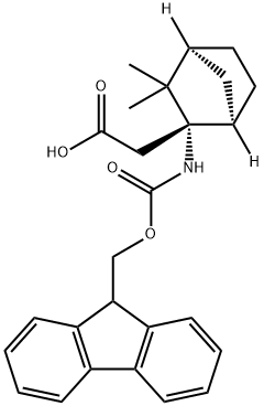 (Fmoc-NH-3,3-Me2-BChept-2-yl)acetic acid(R,S,S) Struktur