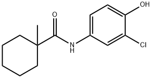 Cyclohexanecarboxamide, N-(3-chloro-4-hydroxyphenyl)-1-methyl- Struktur