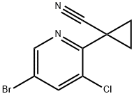 Cyclopropanecarbonitrile, 1-(5-bromo-3-chloro-2-pyridinyl)- Struktur