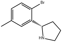 Pyrrolidine, 2-(2-bromo-5-methylphenyl)-, (2S)- Struktur