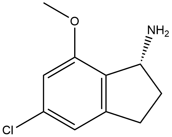 (R)-5-chloro-7-methoxy-2,3-dihydro-1H-inden-1-amine Struktur