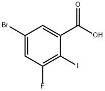 Benzoic acid, 5-bromo-3-fluoro-2-iodo- Struktur