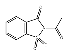 1,2-Benzisothiazol-3(2H)-one, 2-acetyl-, 1,1-dioxide Struktur