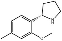 (2S)-2-(2-methoxy-4-methylphenyl)pyrrolidine Struktur