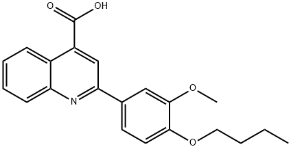 4-Quinolinecarboxylic acid, 2-(4-butoxy-3-methoxyphenyl)- Struktur