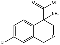 1H-2-Benzopyran-4-carboxylic acid, 4-amino-7-chloro-3,4-dihydro- Struktur