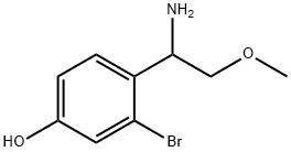 4-(1-amino-2-methoxyethyl)-3-bromophenol Struktur