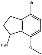 1H-Inden-1-amine, 4-bromo-2,3-dihydro-7-methoxy- Struktur