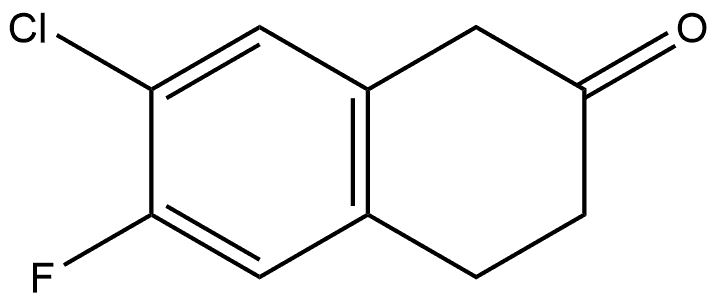 7-Chloro-6-fluoro-3,4-dihydro-2(1H)-naphthalenone Struktur