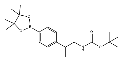 Carbamic acid, N-[2-[4-(4,4,5,5-tetramethyl-1,3,2-dioxaborolan-2-yl)phenyl]propyl]-, 1,1-dimethylethyl ester Struktur