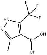 Boronic acid, B-[3-methyl-5-(trifluoromethyl)-1H-pyrazol-4-yl]- Struktur