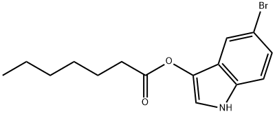 Heptanoic acid 5-bromo-1H-indol-3-yl ester Struktur