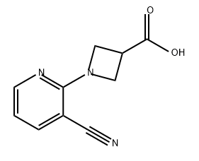 3-Azetidinecarboxylic acid, 1-(3-cyano-2-pyridinyl)- Struktur