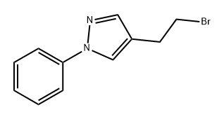 1H-Pyrazole, 4-(2-bromoethyl)-1-phenyl- Struktur