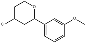 4-Chlorotetrahydro-2-(3-methoxyphenyl)-2H-pyran Struktur