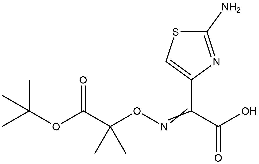 (Z)-2-(2-AMINOTHIAZOL-4-YL)-2-(((1-(TERT-BUTOXY)-2-METHYL-1-OXOPROPAN-2- YL)OXY)IMINO)ACETIC ACID 結(jié)構(gòu)式