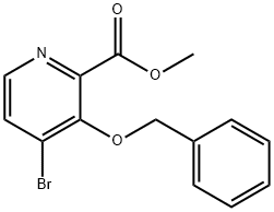 2-Pyridinecarboxylic acid, 4-bromo-3-(phenylmethoxy)-, methyl ester Struktur