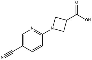 1-(5-cyanopyridin-2-yl)azetidine-3-carboxylic acid Struktur