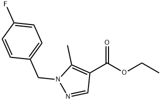 Ethyl 1-(4-fluorobenzyl)-5-methyl-1H-pyrazole-4-carboxylate Struktur