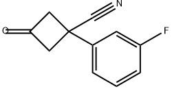 Cyclobutanecarbonitrile, 1-(3-fluorophenyl)-3-oxo- Struktur