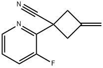 Cyclobutanecarbonitrile, 1-(3-fluoro-2-pyridinyl)-3-methylene- Struktur