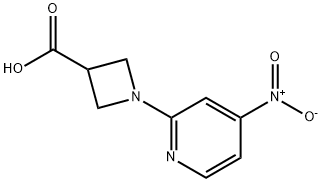 1-(4-nitropyridin-2-yl)azetidine-3-carboxylic acid Struktur