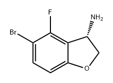 3-Benzofuranamine, 5-bromo-4-fluoro-2,3-dihydro-, (3S)- Struktur