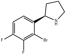 Pyrrolidine, 2-(2-bromo-3,4-difluorophenyl)-, (2R)- Struktur