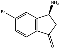 1H-Inden-1-one, 3-amino-5-bromo-2,3-dihydro-, (3S)- Struktur