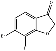 6-Bromo-7-fluorobenzo[b]furan-3(2H)-one Struktur