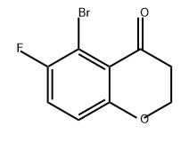 4H-1-Benzopyran-4-one, 5-bromo-6-fluoro-2,3-dihydro- Struktur