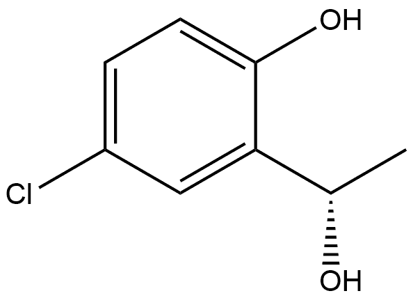 Benzenemethanol, 5-chloro-2-hydroxy-α-methyl-, (αS)- Struktur