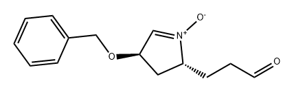 2H-Pyrrole-2-propanal, 3,4-dihydro-4-(phenylmethoxy)-, 1-oxide, (2R,4R)- Struktur