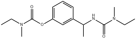 Carbamic acid, N-ethyl-N-methyl-, 3-[1-[[(ethylmethylamino)carbonyl]amino]ethyl]phenyl ester Struktur