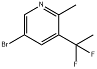 Pyridine, 5-bromo-3-(1,1-difluoroethyl)-2-methyl- Struktur