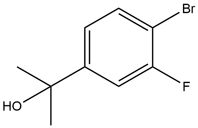 2-(4-bromo-3-fluorophenyl)propan-2-ol Struktur