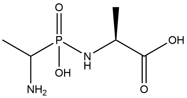 N-[(1-Aminoethyl)(hydroxy)phosphoryl]alanine Struktur