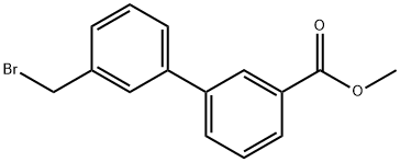 [1,1'-Biphenyl]-3-carboxylic acid, 3'-(bromomethyl)-, methyl ester Struktur